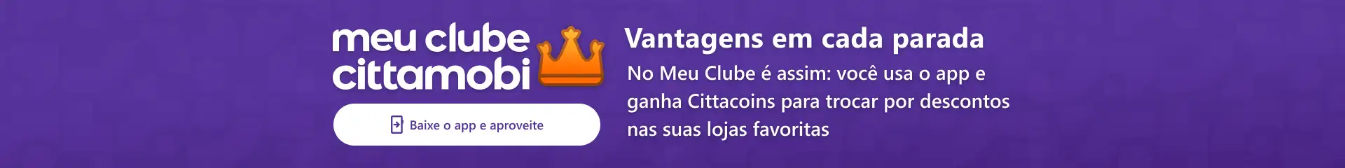 Meu Clube Cittamobi: benefícios e vantagens no app.