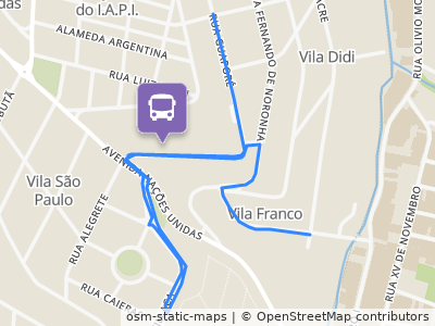 Mapa da parada