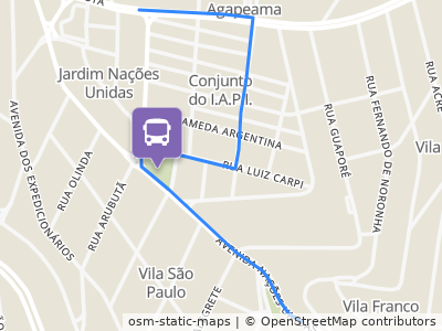 Mapa da parada